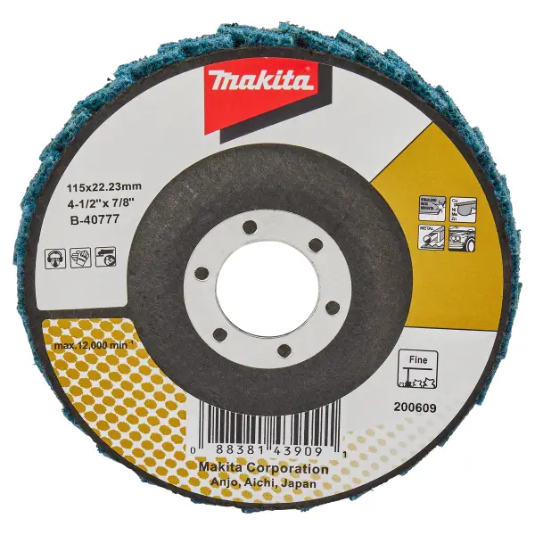 Makita 115mm Lamellenschuurvliesschijf fijn - B-40777