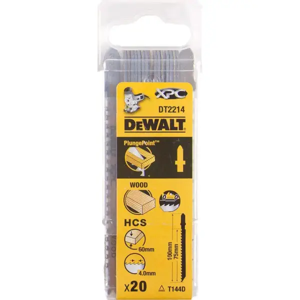 DeWALT Decoupeerzaagblad voor Hout (20 stuks) - T 144 D - DT2214