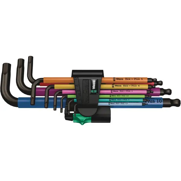 Wera 950/9 Multicolour BlackLaser Stiftsleutelset lang 9-delig - 05073593001
