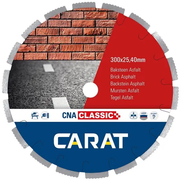 Carat Diamantzaag baksteen / asfalt CNAC Ø 300 mm, asgat 30,00 mm - CNAC300500