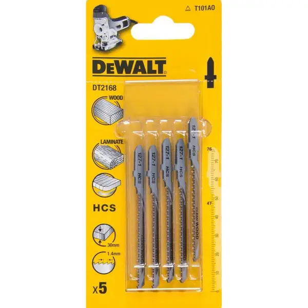 DeWALT Decoupeerzaagblad voor Hout, Spaanplaat & Kunststof (5 stuks) - T 101 AO - DT2168