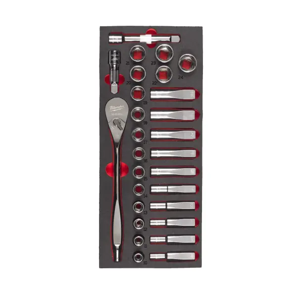 Milwaukee 28-delig Foam inlay doppenset 1/2" - TOOLGUARD™ - 4932479826