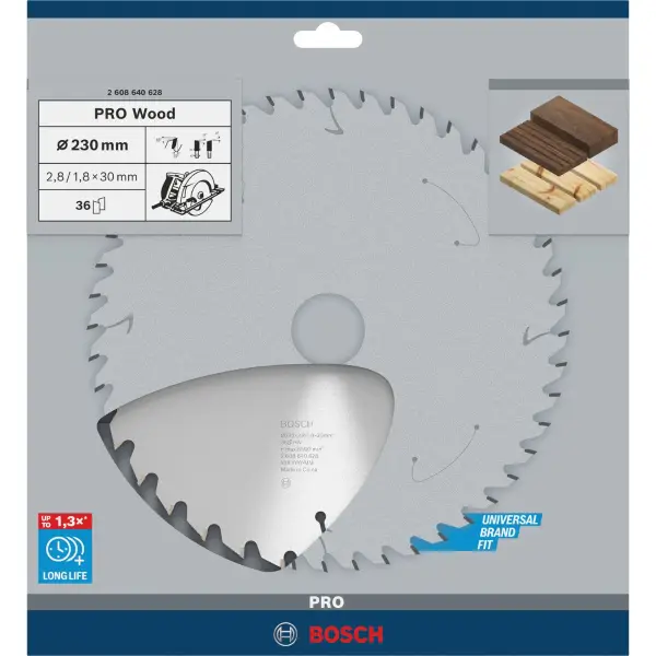 Bosch Ø 230 x 2,8 x 30mm 36T Cirkelzaagblad PRO Wood - Professional - 2608640628