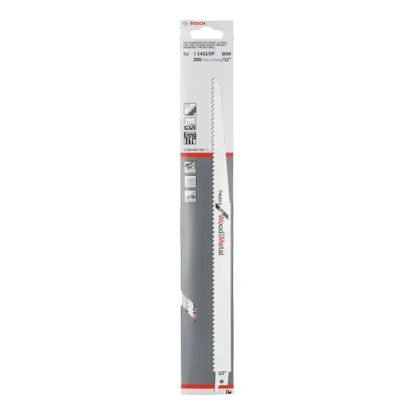 Bosch 300mm Reciprozaagblad Heavy for Wood and Metal (5 stuks) - Professional S1411DF - 2608654763