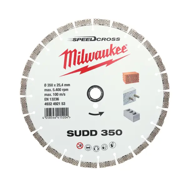 Milwaukee SUDD 350 x 25,4 x 3,4 mm Diamantschijf - SpeedCross - 4932492153