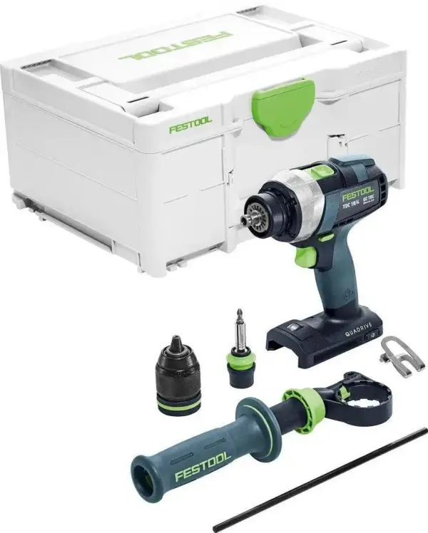 Festool TDC 18/4 I-Basic QUADRIVE Accu Schroefboormachine 18V Basic Body in Systainer - 575601