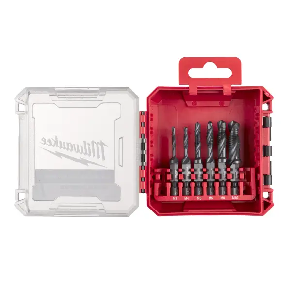 Milwaukee Boor- en tapset SHOCKWAVE 3-in-1 HSS-G 6-delig - 4932498267
