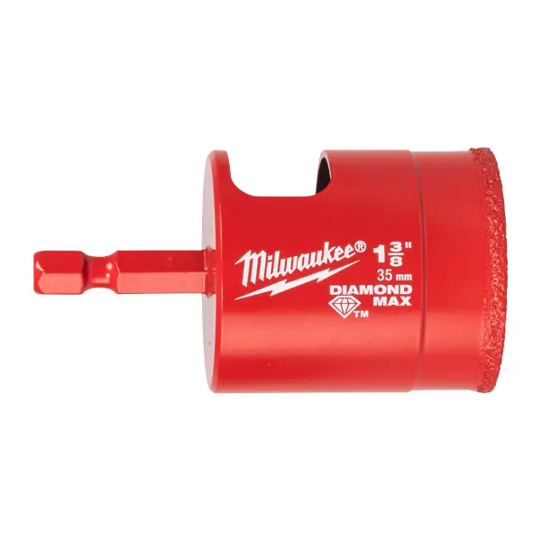 Milwaukee 35 mm Diamantboor 1/4" HEX - DIAMOND MAX Nat/Droog - 4932498353