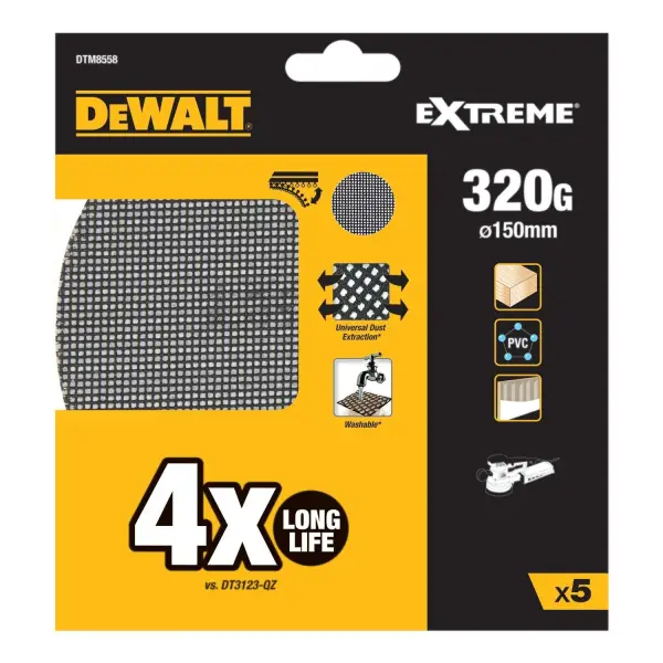 DeWALT K320 ø 150 mm Schuurgaas (5 stuks) - Mesh - DTM8558