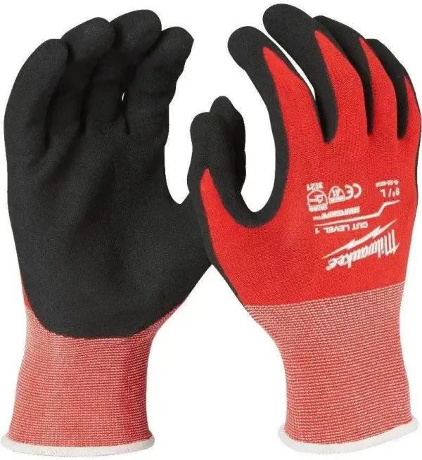 Milwaukee L / 9 Snijklasse 1gedimde handschoenen. Cut Niveau 1 Gloves - 1pc - 4932471417