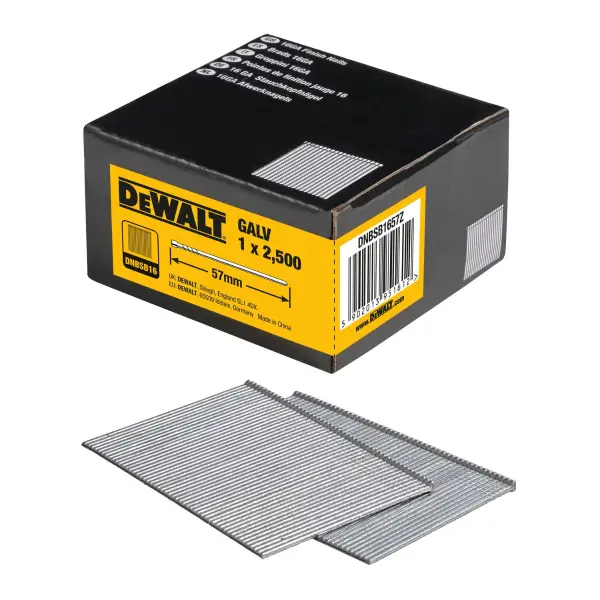 DeWALT 1.5x57mm 16 Gauge GAL Spijkers (2500 stuks) - DNBSB1657Z