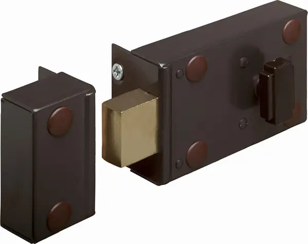 Lips Opleg cilinderslot met nachtschoot bruin 1758-2 rechts draaiend - 9858023
