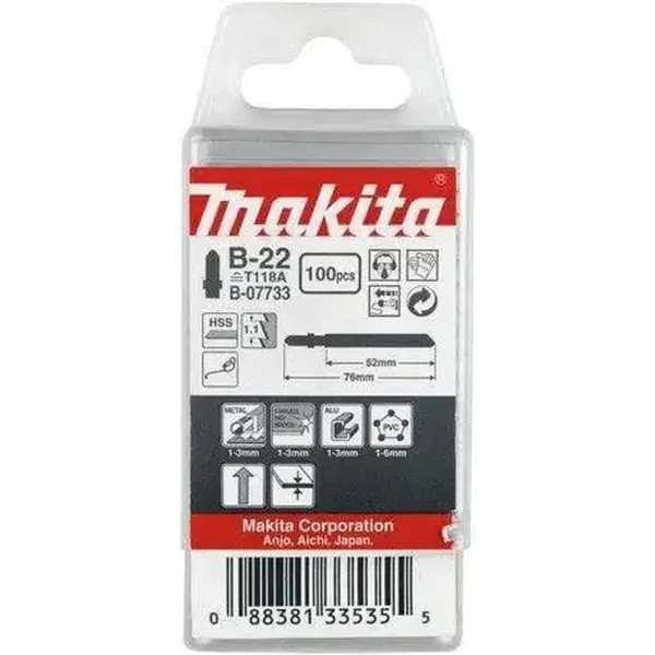 Makita Decoupeerzaagblad voor Dun Staal & Aluminium (100 stuks) - T 118 A - B-07733