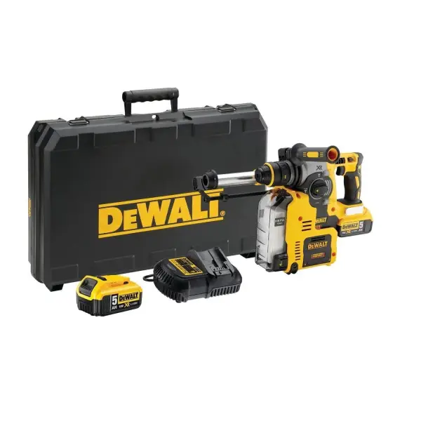 DeWALT DCH275P2 Accu combihamer SDS-Plus 2,1J + snelwisselboorkop + stofafzuiging 18V XR 5.0Ah in koffer