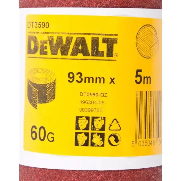 DeWALT P60 5m x 93mm Schuurpapier rol - DT3590