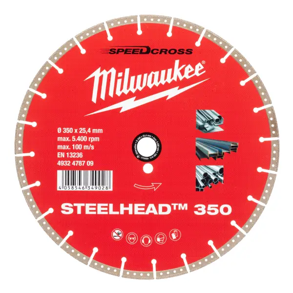 Milwaukee STEELHEAD™ 350 x 25,4 x 2,8 mm Diamantschijf - CIS Professional - 4932478709