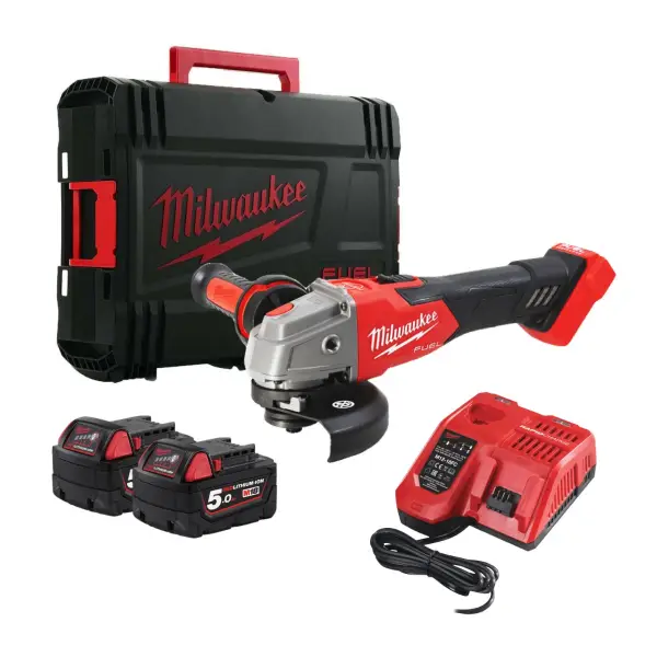 Milwaukee M18 FSAG125XB-502X Accu Haakse slijper 125mm 18V 5.0Ah - 4933478430