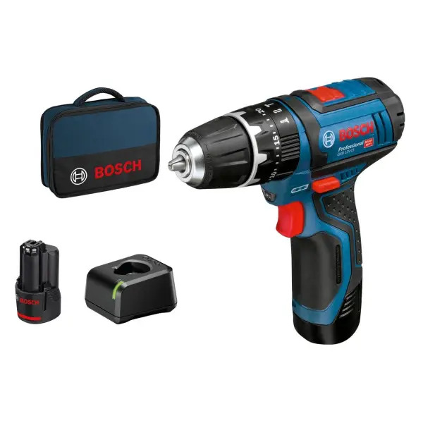 Bosch Professional GSB 12V-15 Accu klop-/schroefboormachine 12V 2.0Ah in etui - 06019B690H
