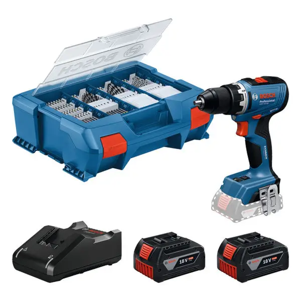 Bosch Professional PRO GSR 18V-65 Accu schroefboormachine + 82x accessoires 2x 4.0Ah - 06019N3207