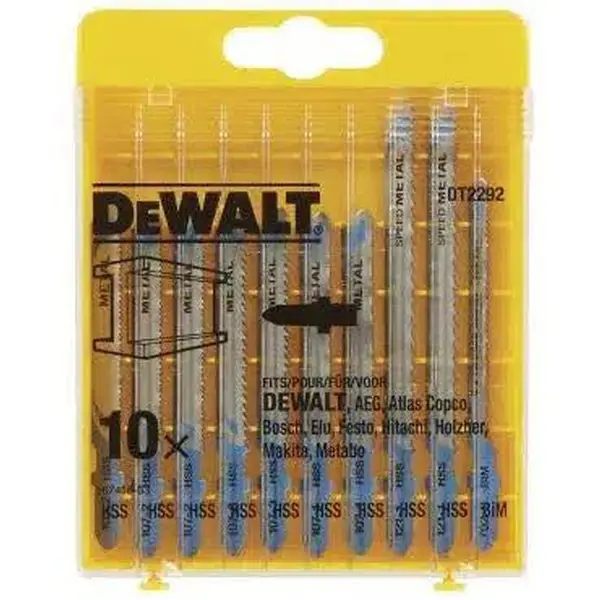 DeWALT Decoupeerzaagbladenset metaal / alu 10-delige - DT2292
