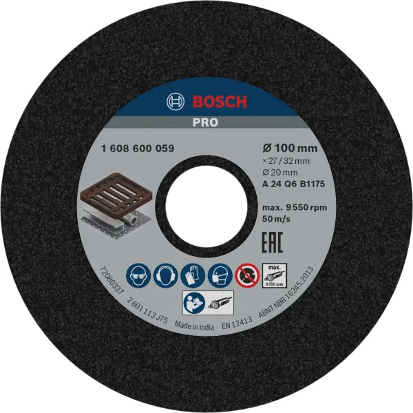 Bosch 100 x 27 x 20 mm Slijpschijf metaal | K24 - Professional PRO - 1608600059