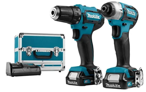 Makita CLX224SAX1 Accu combiset 2-delig (DF333 + TD110) 12V Max 2.0Ah in aluminium koffer