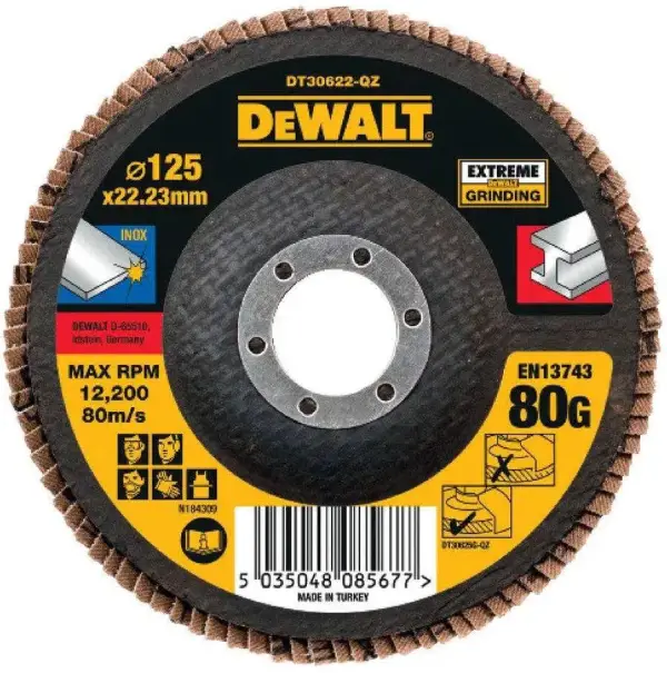 DeWALT K80 125mm Lamellenschijf EXTREME - DT30622
