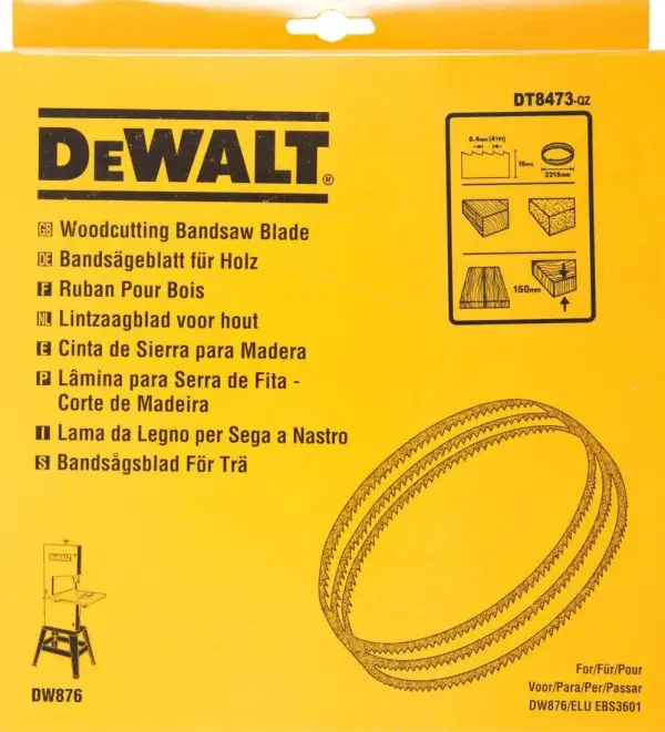 DeWALT 2215 x 16 x 0.6mm 4TPI Lintzaagblad - DT8473