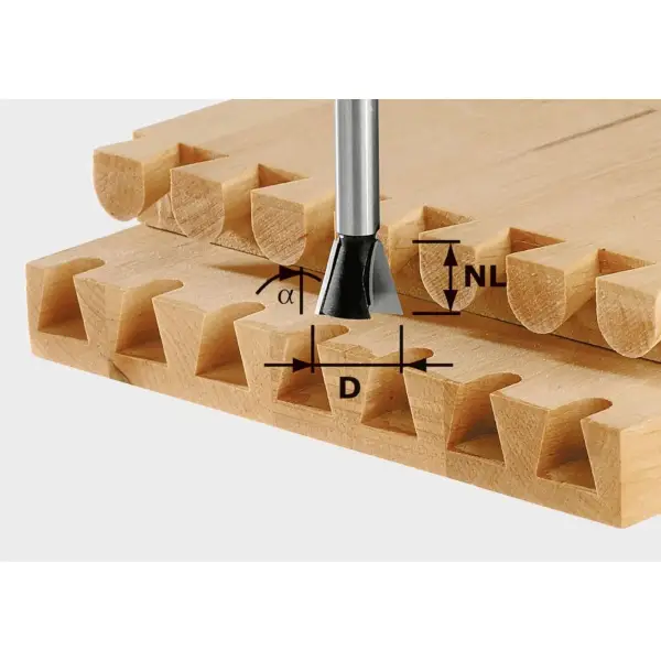 Festool 15° D20/17 S8 Zwaluwstaartfrees - HS S8 D20/17/15° - 490995