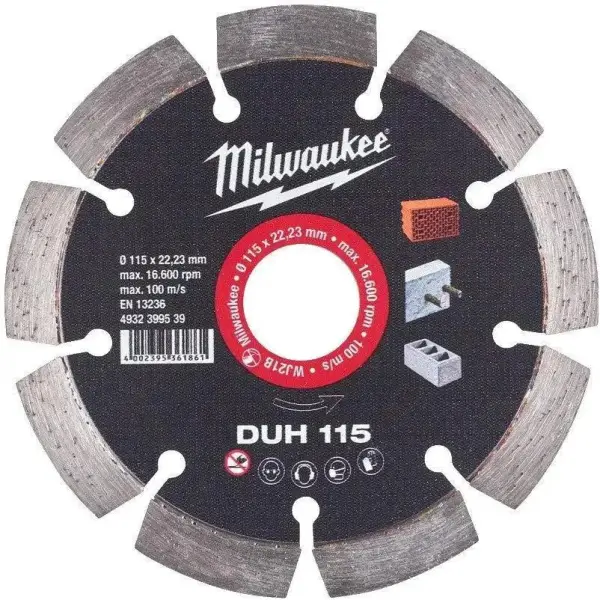 Milwaukee DUH 115 x 22,23 x 2,2 mm Diamantschijf - 4932399539