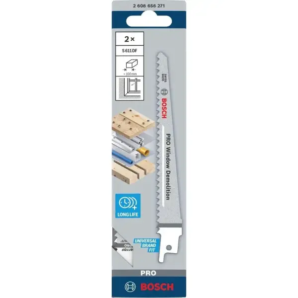 Bosch 150mm Reciprozaagblad Window Demolition (2 stuks) - Professional S611DF PRO - 2608656271