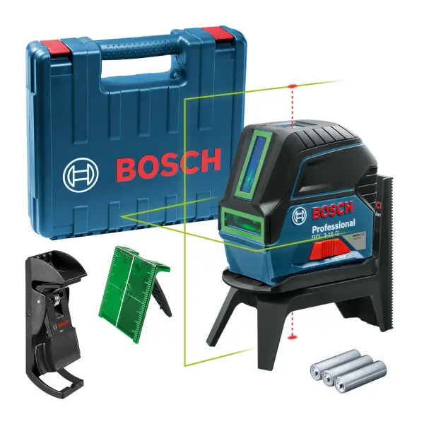 Bosch Professional GCL 2-15 G Punt- en kruislijnlaser groen in koffer - 0601066J00