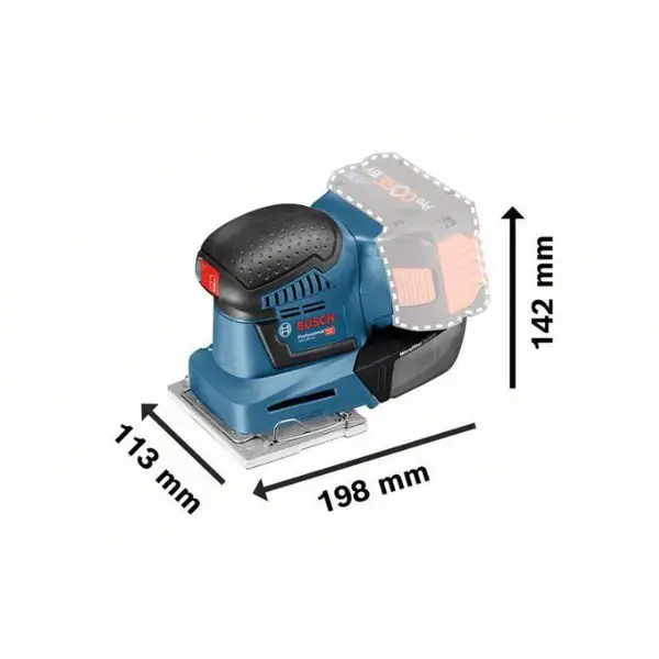 Bosch Professional GSS 18V-10 Accu Vlakschuurmachine 18V Basic Body in L-Boxx - 06019D0202