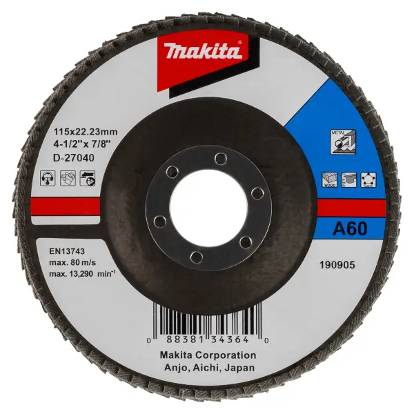 Makita A60 115mm Lamellenschuurschijf - D-27040