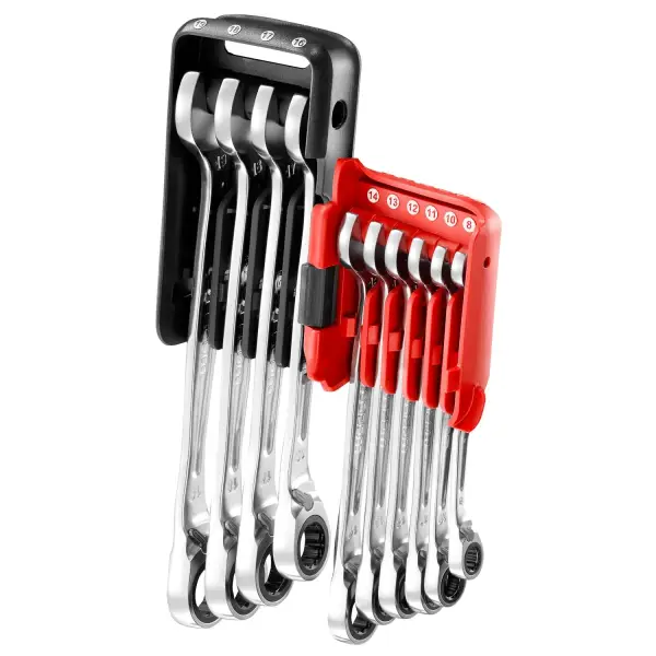 Facom 10-delig Anti-Slip Ringsteeksleutelset met ratel in Houder - 467B.JP10PB