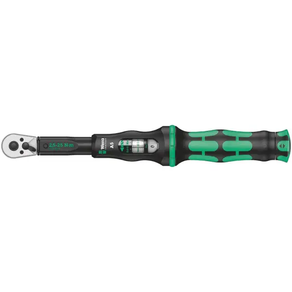 Wera 2.5-25 Nm Click-Torque A 5 Draaimomentsleutel met omschakelrratel 1/4" Vierkant - 05075604001