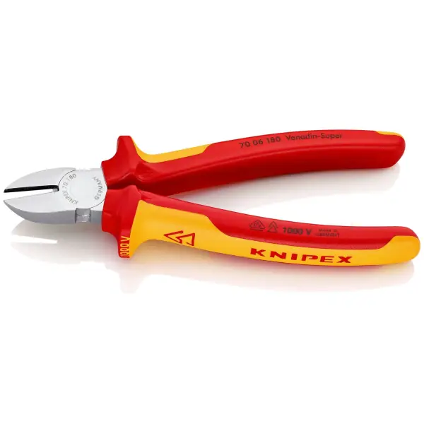 Knipex 180mm Zijsnijtang Verchroomd Comfort VDE - 70 06 180