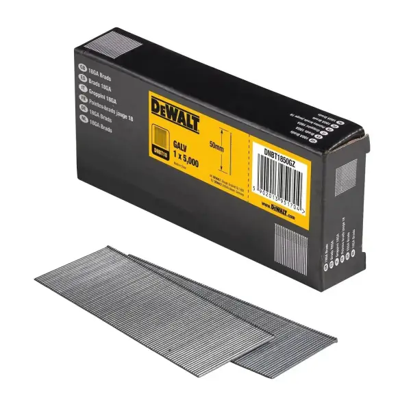 DeWALT 1.25x50mm (5000 stuks) 18 Gauge GAL Spijkers - DNBT1850GZ