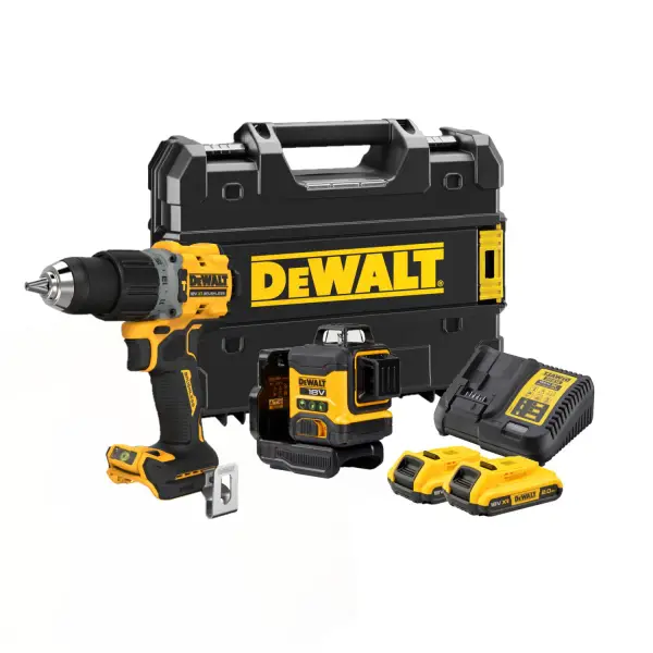 DeWALT DCK2095D2T Accu combiset 2-delig (DCLE34031 + DCD805) 18V XR 2.0Ah in TSTAK
