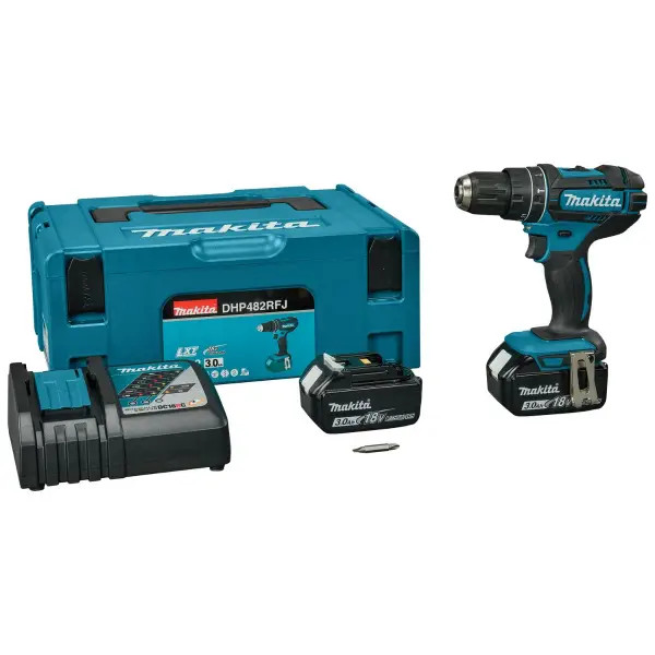 Makita DHP482RFJ Accu klop-/schroefboormachine 18V 3.0Ah in Mbox