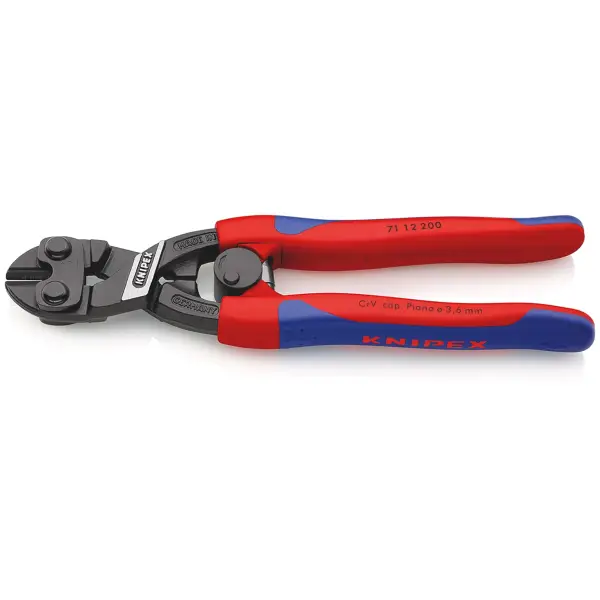 Knipex 205 mm CoBolt® Compacte boutensnijtang met slanke meer-componentengrepen - 71 12 200