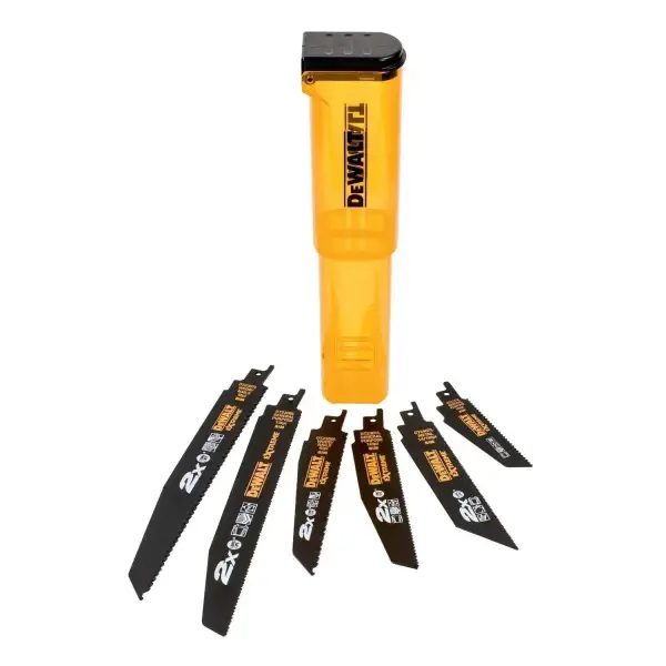DeWALT set reciprozaagbladen in stevige opbergcassette - 6-delige - DT2440L