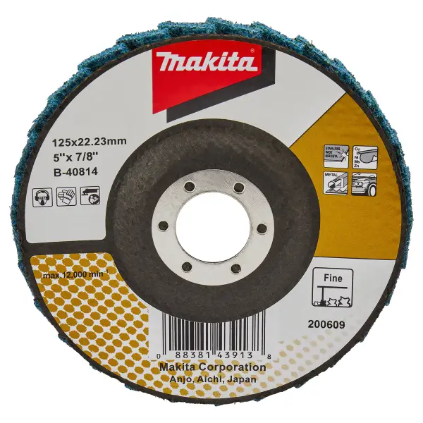 Makita 125mm Lamellenschuurvliesschijf fijn - B-40814