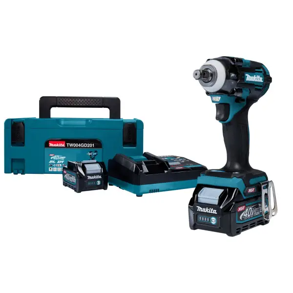 Makita TW004GD201 Accu slagmoersleutel 350Nm 1/2" frictiering XGT 40V Max 2.5Ah in Mbox