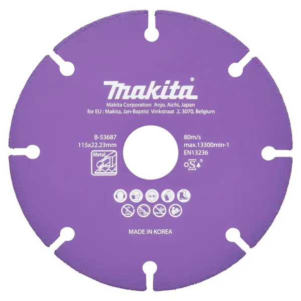 Makita 115 x 22,23 x 1,3 mm Diamantschijf staal - B-53687