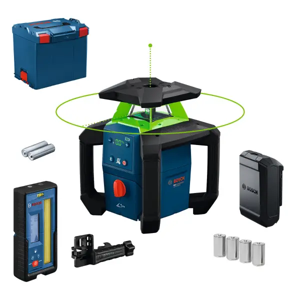 Bosch Professional GRL 18V-4-34 CVG Accu rotatielaser groen + LR45 ontvanger 18V Basic Body in L-Boxx - 0601061H01
