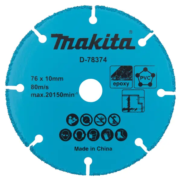 Makita D-78374 Doorslijpschijf HM/TCG | 76 x 10 x 1,75 mm