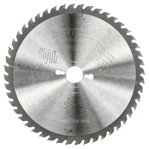 DeWALT Cirkelzaagblad voor Hout | Extreme | Ø 260mm Asgat 30mm 48T - DT4324-QZ