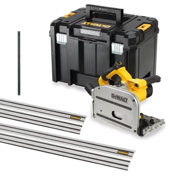 DeWALT DWS520KT Invalzaag incl. 2x Geleiderails en koppelstrip