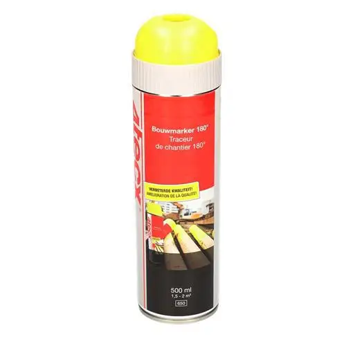 4tecx Bouwmarker geel fluor 500ml - 4018009204